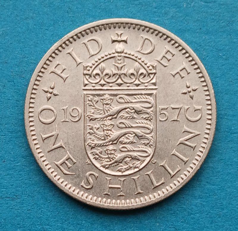 1957 (E) Shilling (#201)
