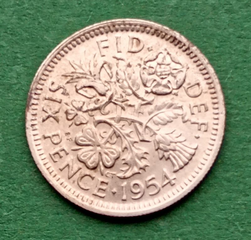 1954 Sixpence (#206)