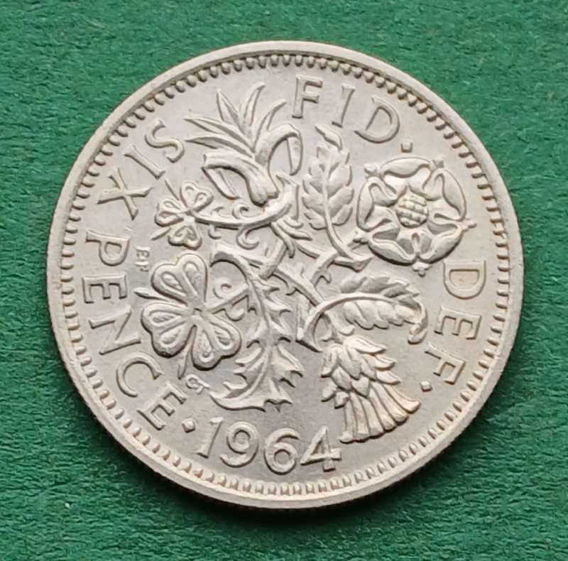 1964 Sixpence (#222)