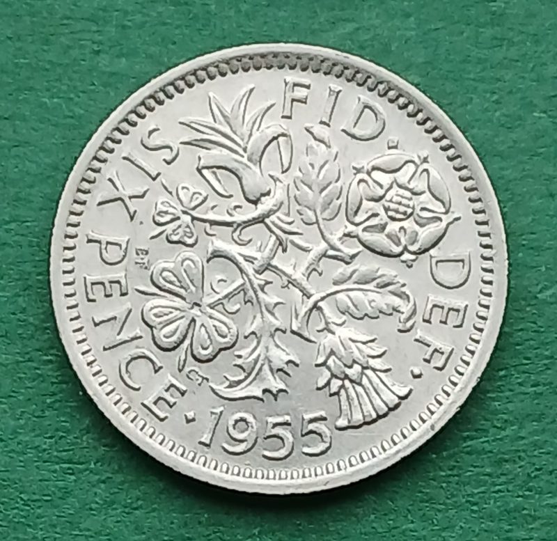 1955 Sixpence (#229)