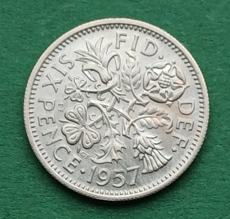1957 Sixpence (#241)