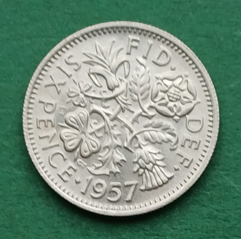 1957 Sixpence (#242)