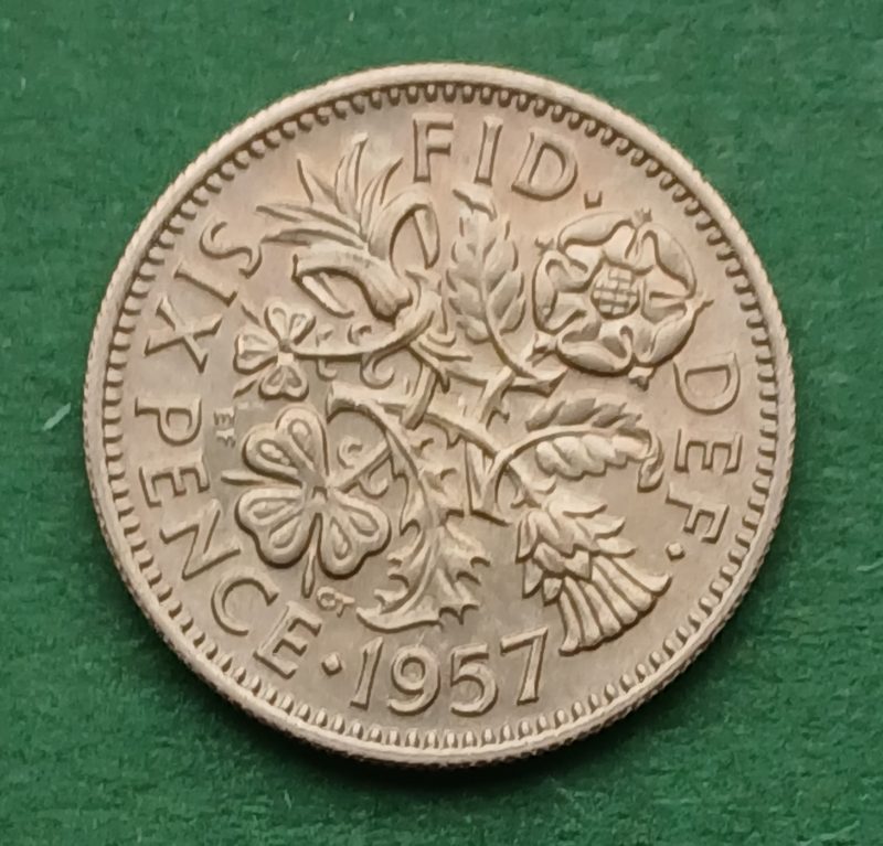 1957 Sixpence (#244)