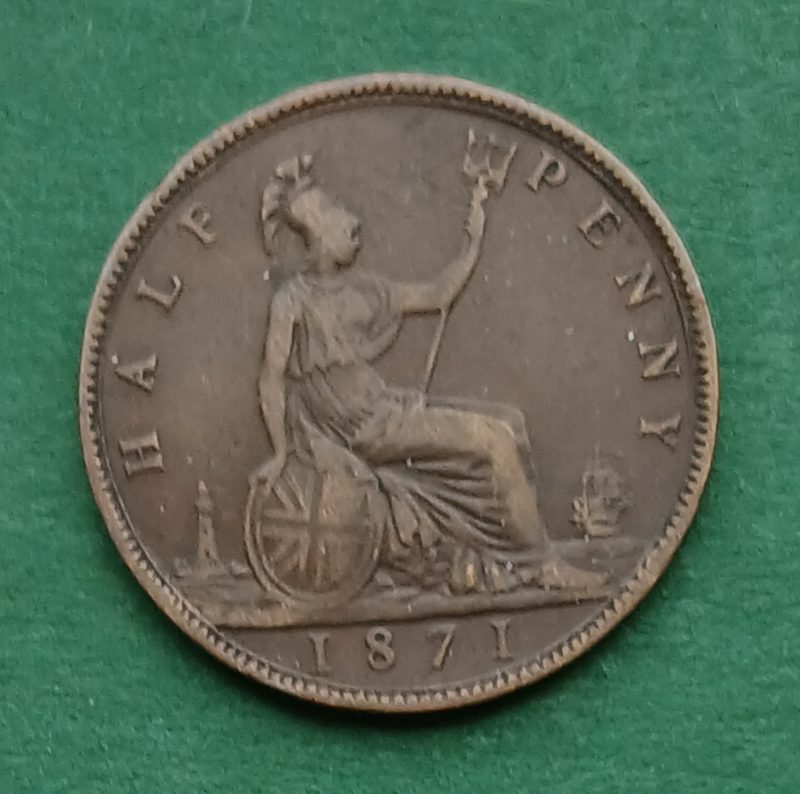 1871 Halfpenny (#256)