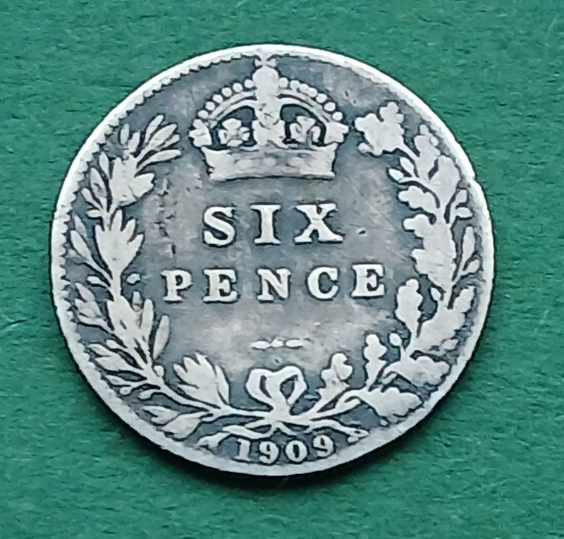 1909 Sixpence (#345)