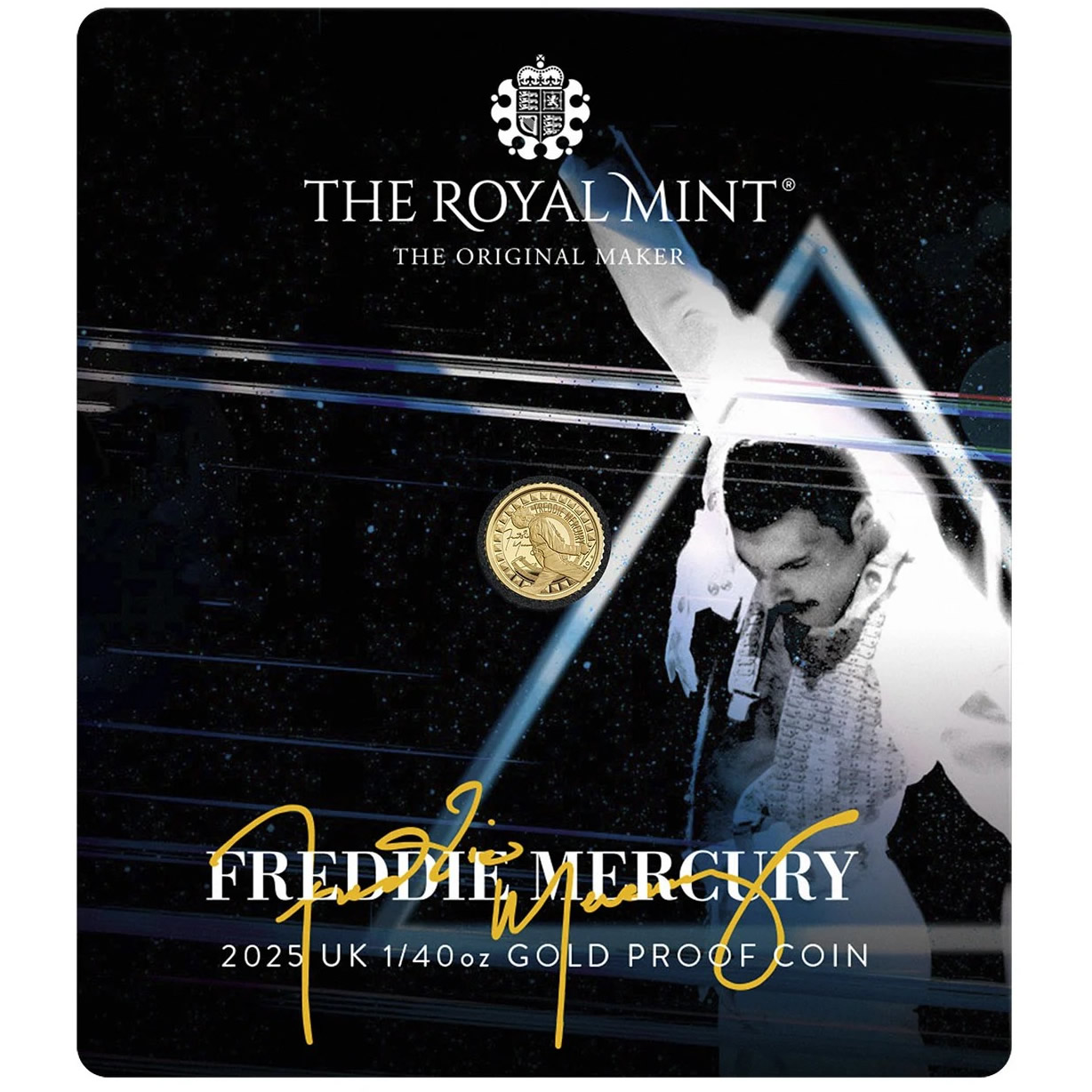 Freddie Mercury 2025 UK 1/40oz Gold Proof Coin