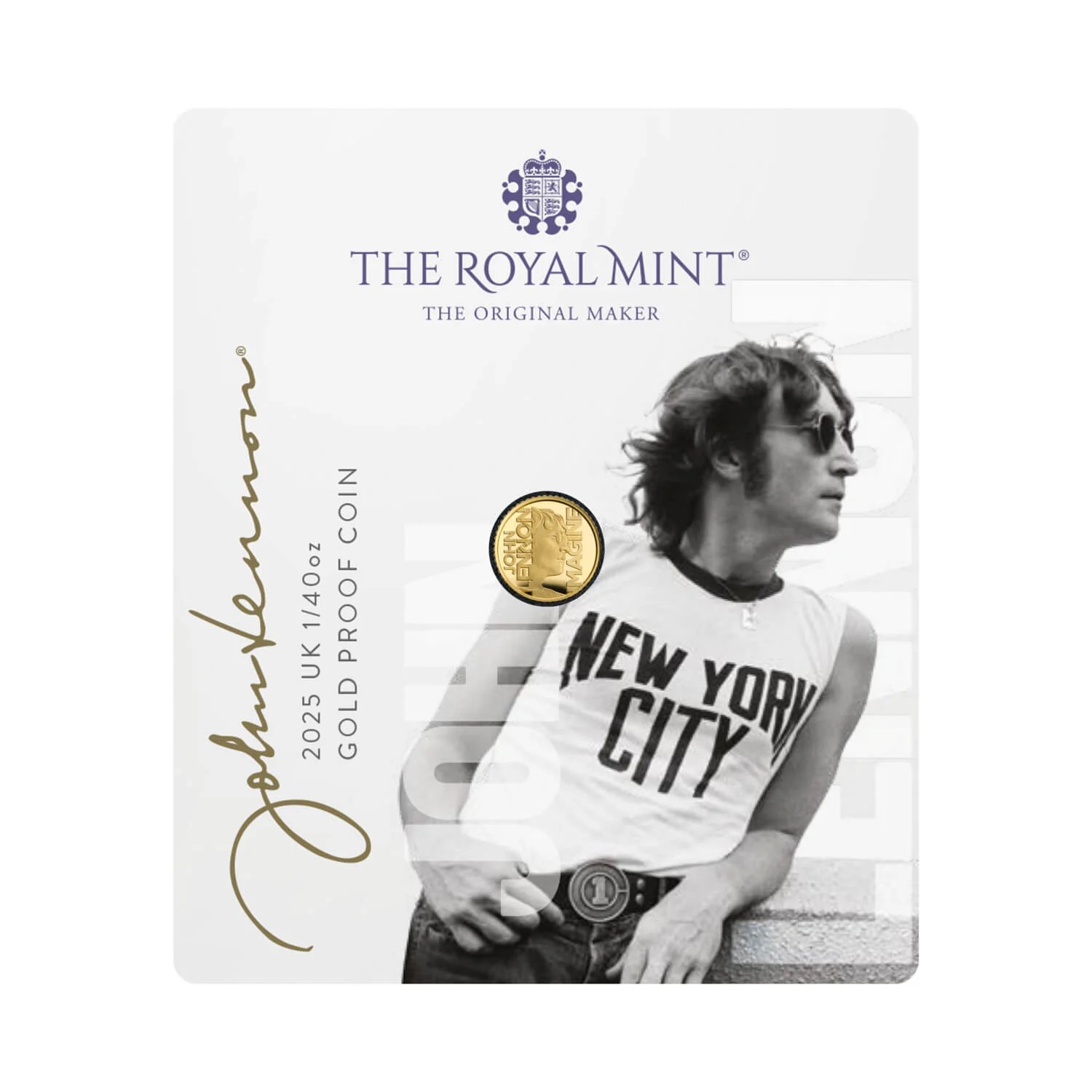 John Lennon 2025 UK 1/40oz Gold Proof Coin