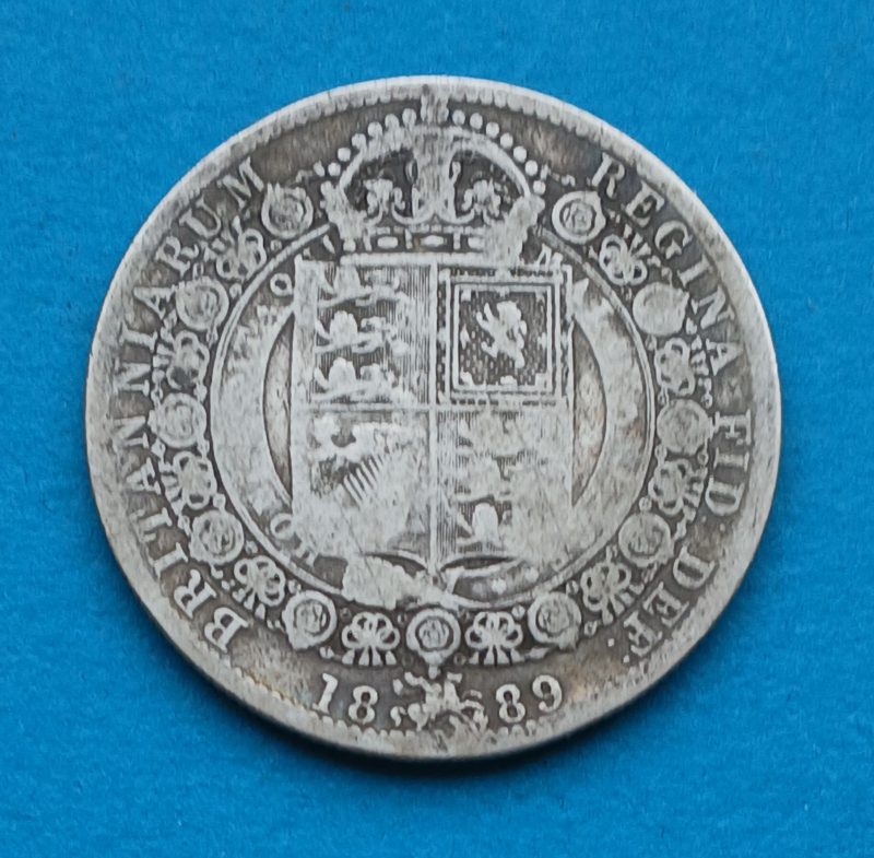 1889 Halfcrown. Queen Victoria Jubilee Head (#399)