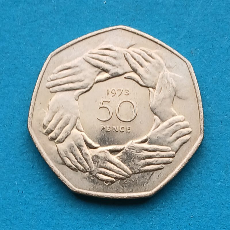 1973 50p. Early decimal (#424)