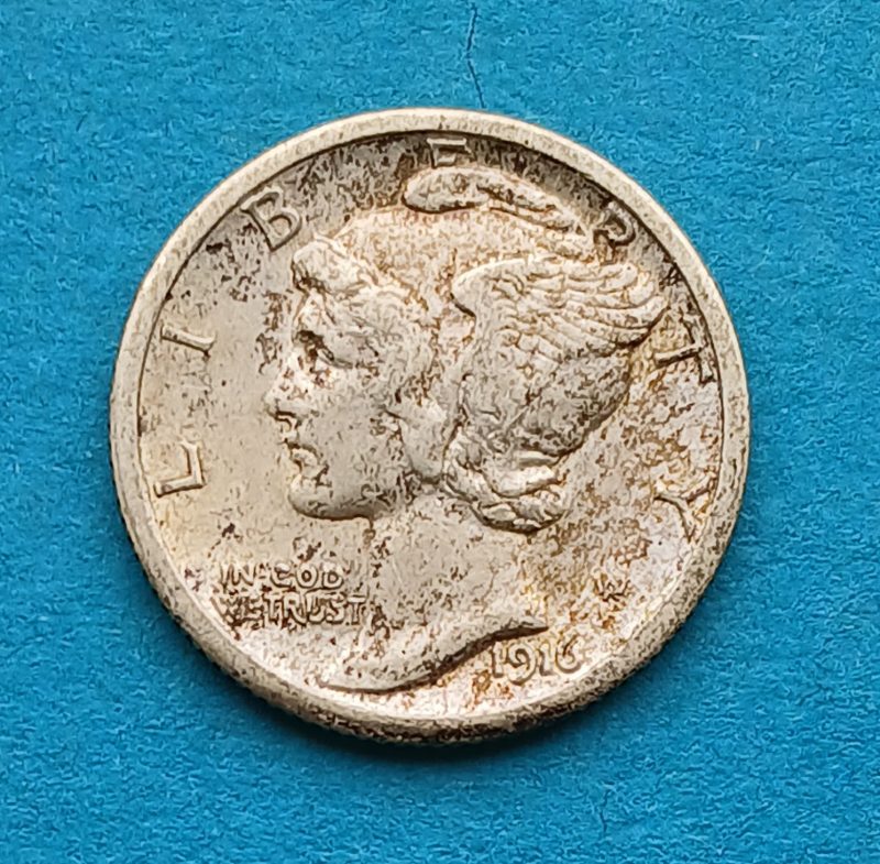 1916 Mercury Dime .900 Silver (#433)