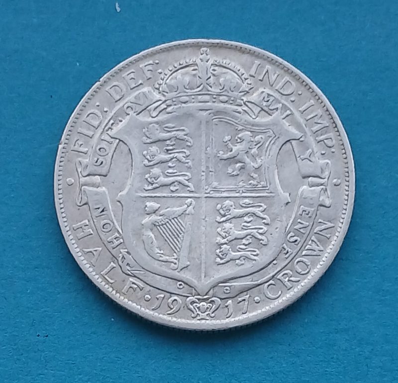 1917 Half Crown George V -925 Silver (#439)