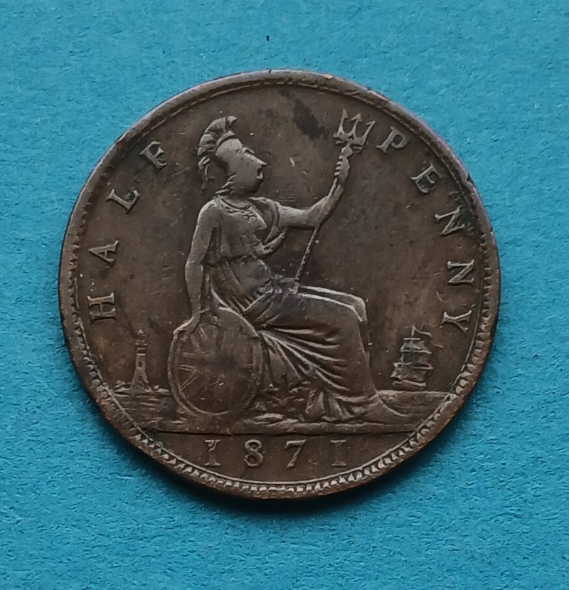 1871 Halfpenny Victoria (#448)