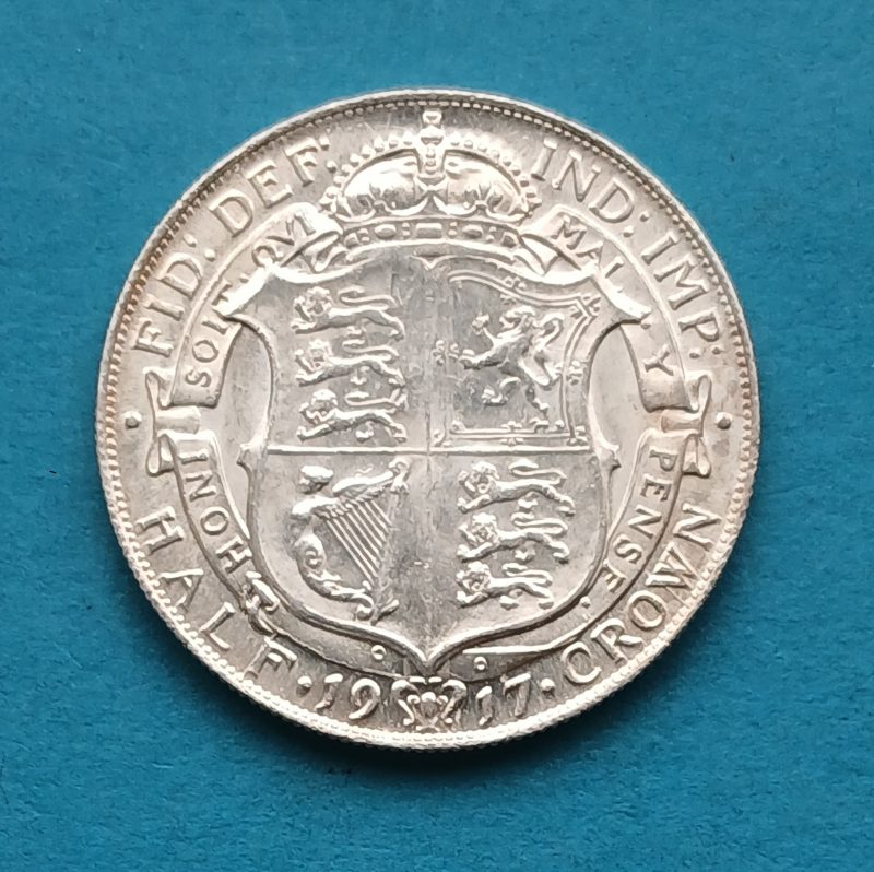1917 Half Crown George V - SUPERB COIN (#449)