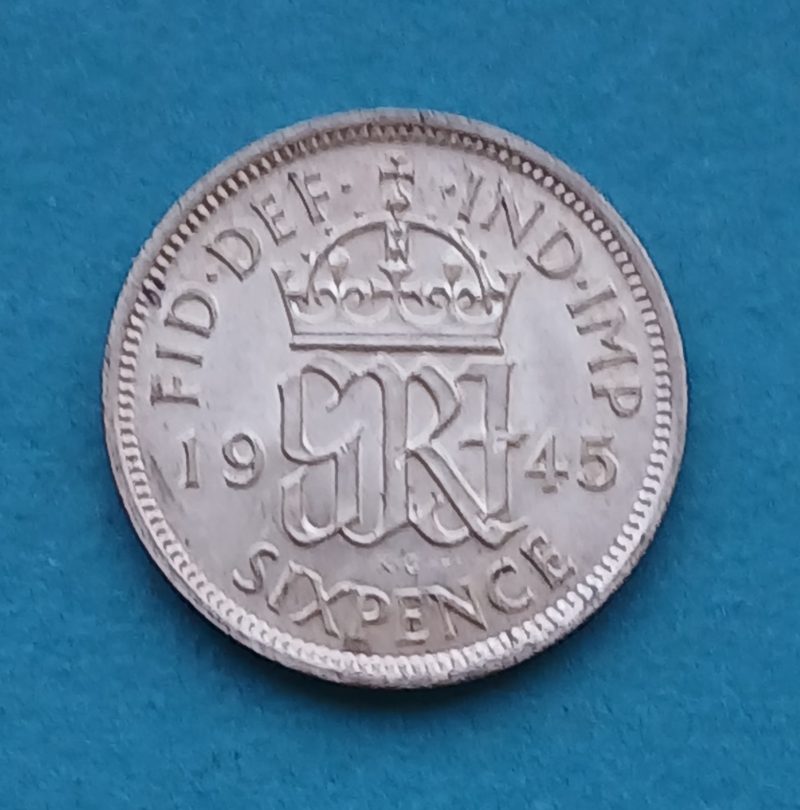 1945 Sixpence George VI - Gem (#453)
