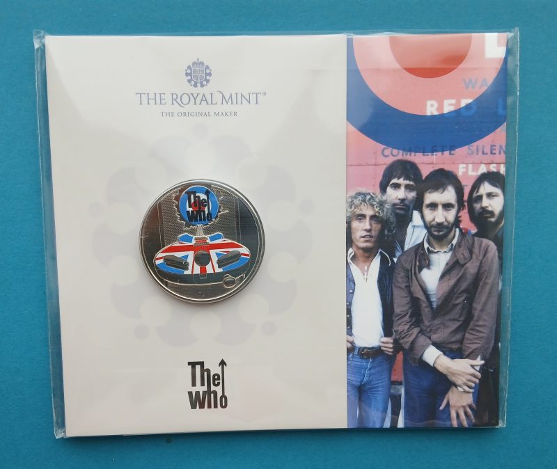 2021 The Who £5 Coin Coloured Still Sealed (#472)