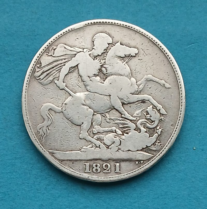 1821 Crown George III - Cleaned (#473)