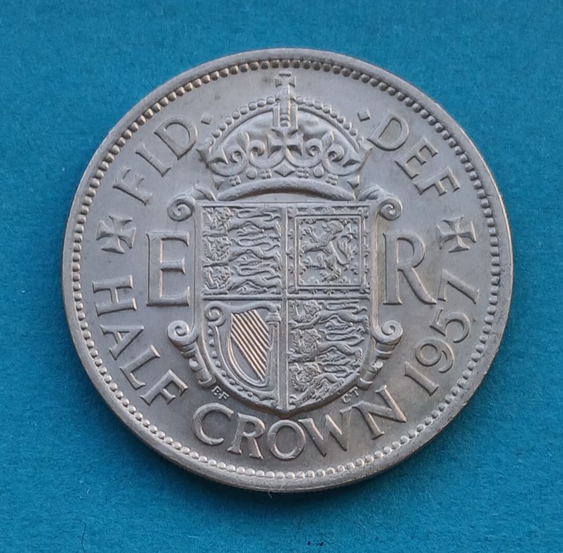 1957 Half Crown  Elizabeth II - Lustrous (#492)