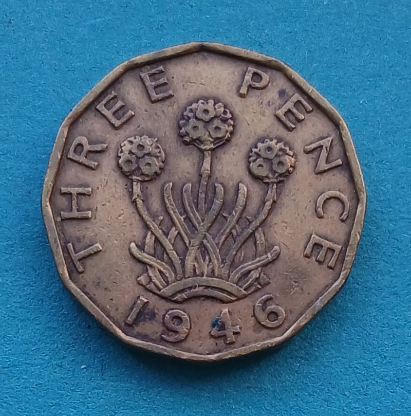 1946 Threepence George VI  3d (#494)