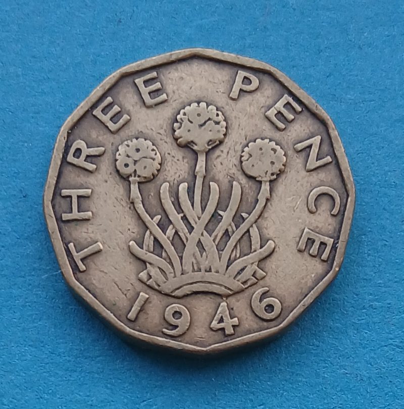 1946 Threepence  George VI 3d (#497)