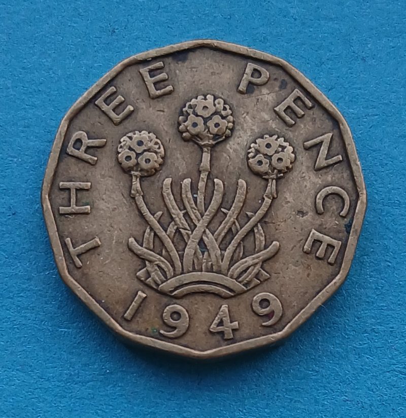 1949 Threepence George VI  3d (#498)