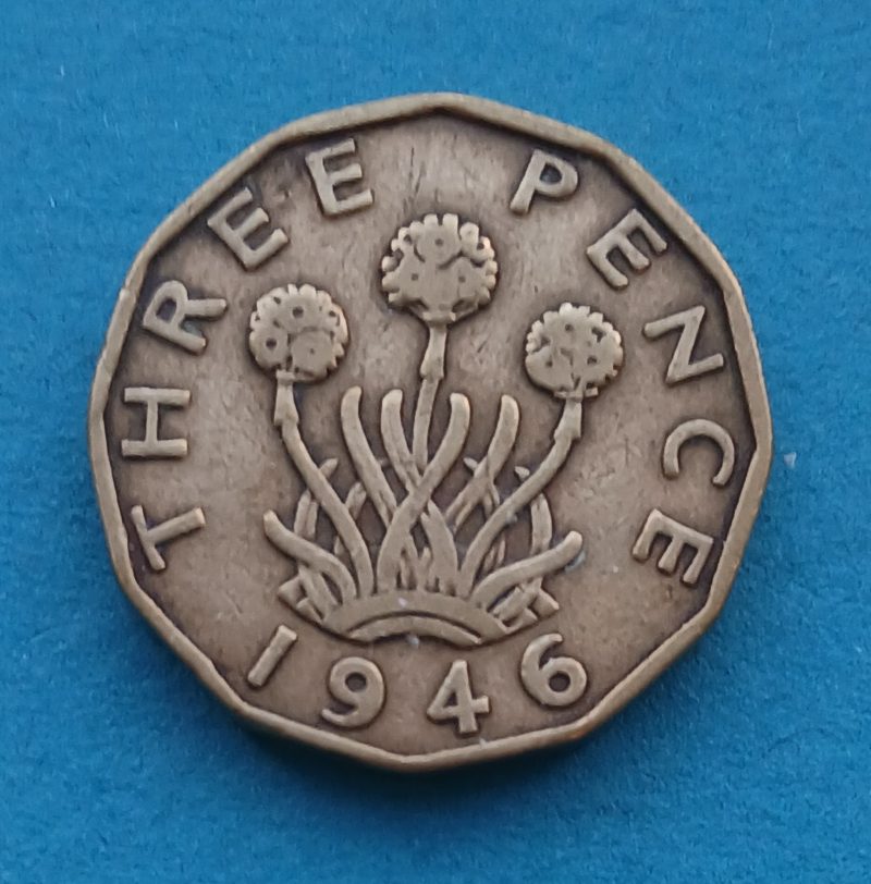 1946 Threepence George VI  3d (#499)