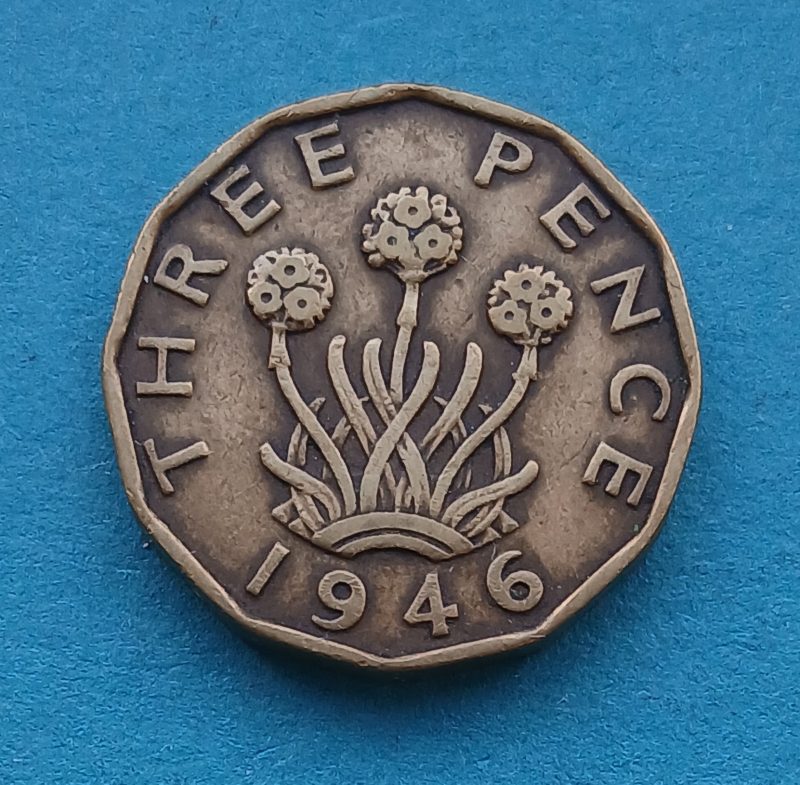 1946 Threepence George VI  3d (#500)