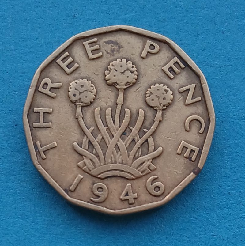 1946 Threepence George VI  3d (#501)