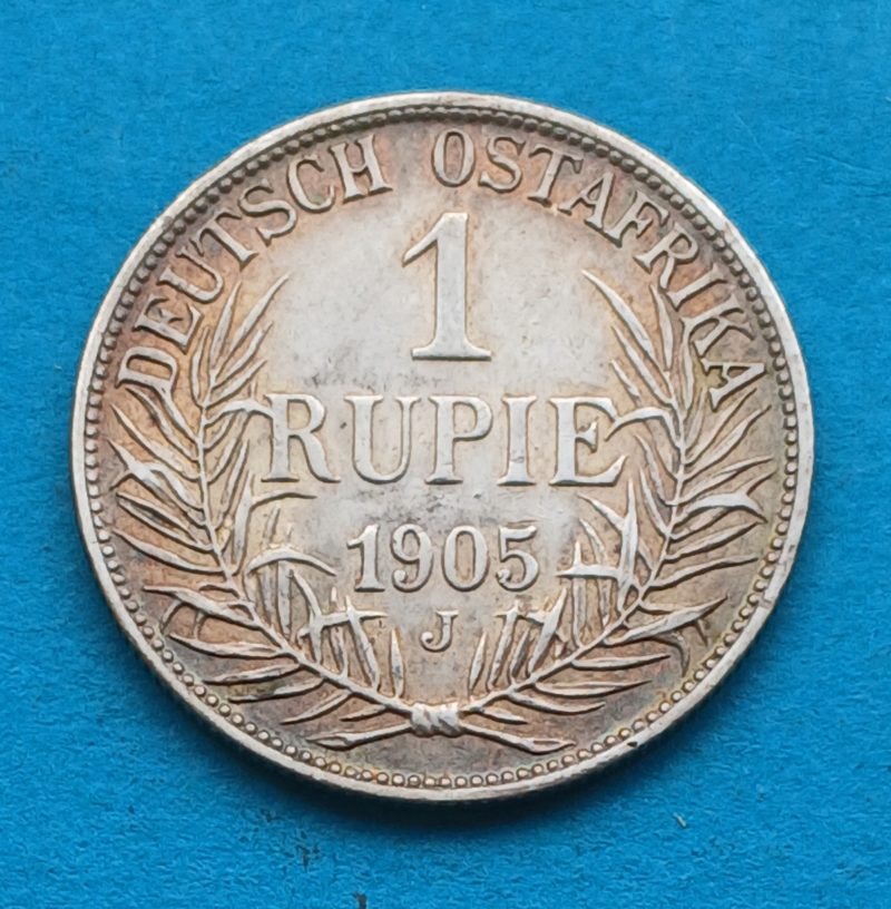 1905 One Rupee Rare Kaiser Wilhelm II German East Africa (#535)
