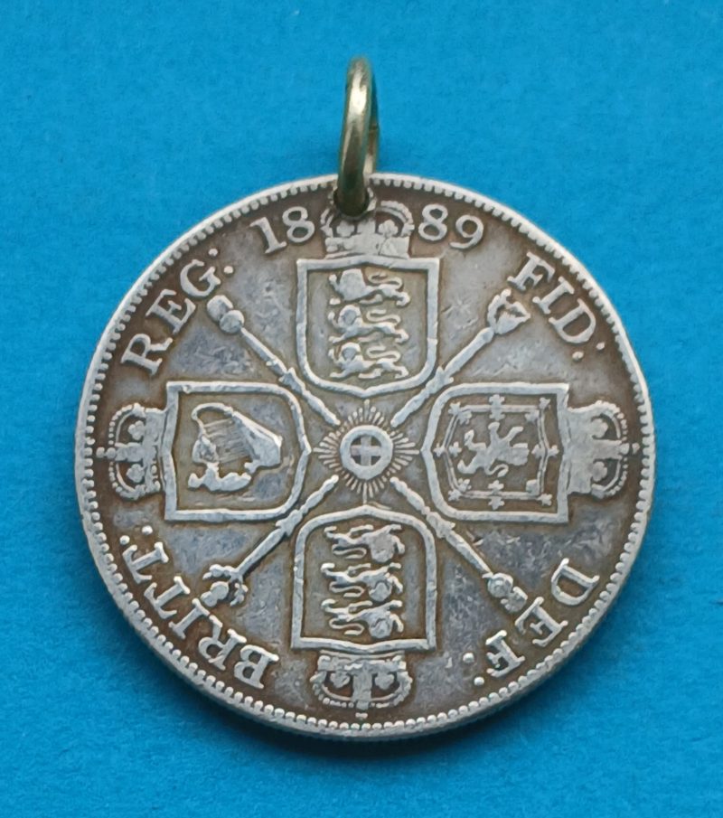 1889 Victoria Double Florin Holed (#536)