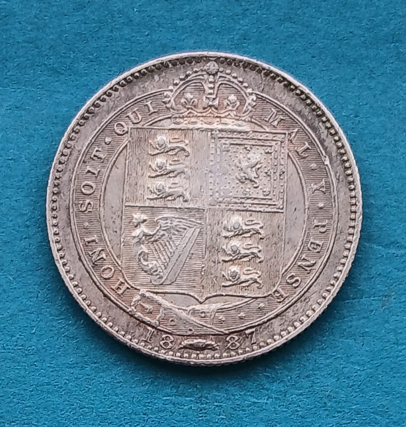 1887 Jubilee Head Victoria Shilling (#572)
