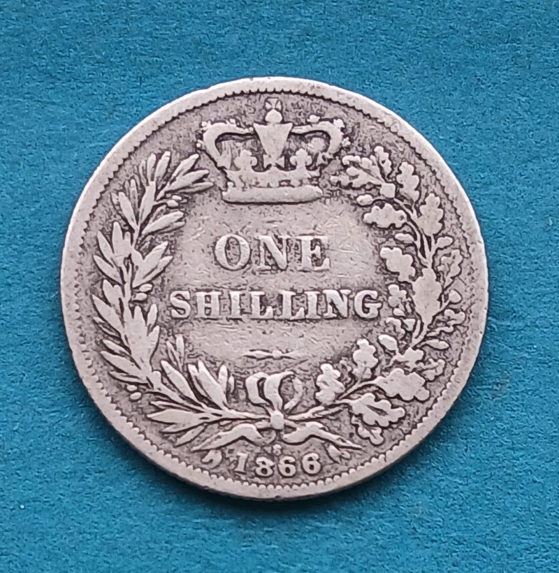 1866 Victoria Shilling (#573)