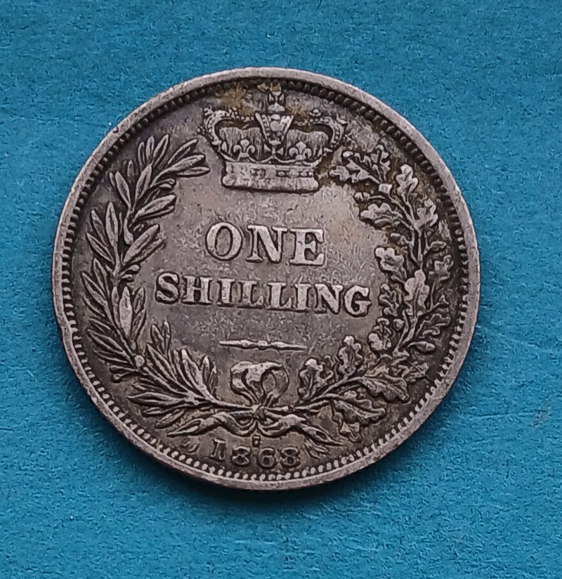 1868 Victoria Shilling Die 7 (#576)
