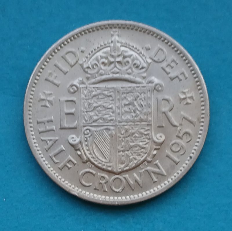 1957 Half Crown Elizabeth II (#580)
