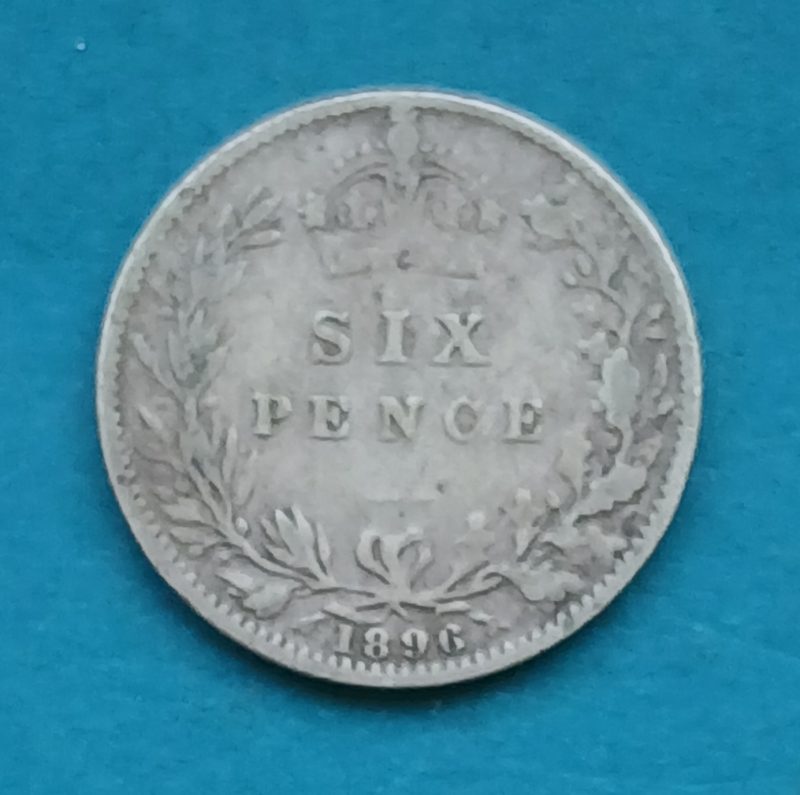 1896 Sixpence Victoria (#582)