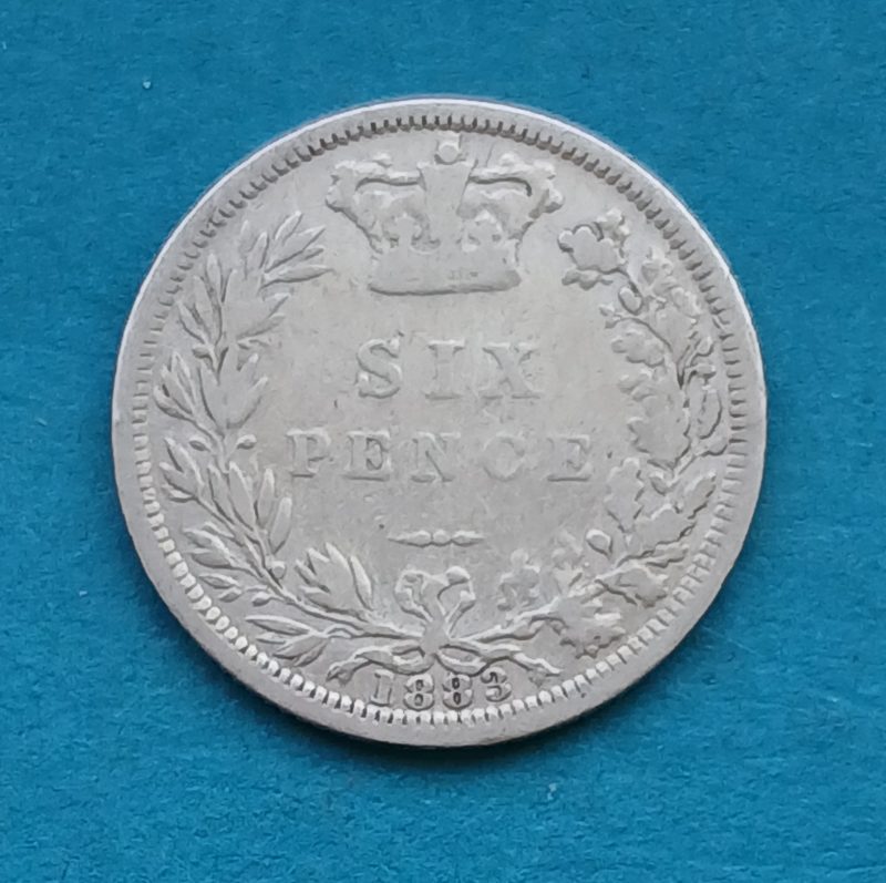 1883 Sixpence Young Head Victoria (#584)