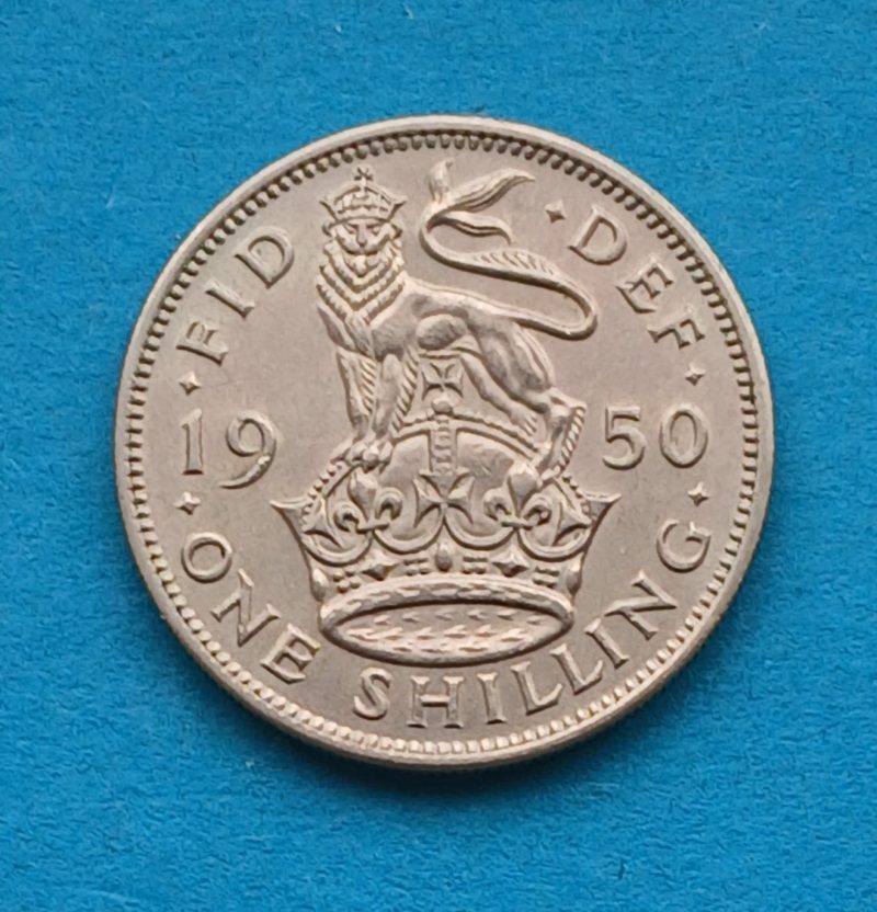 1950 George VI English Shilling (#595)