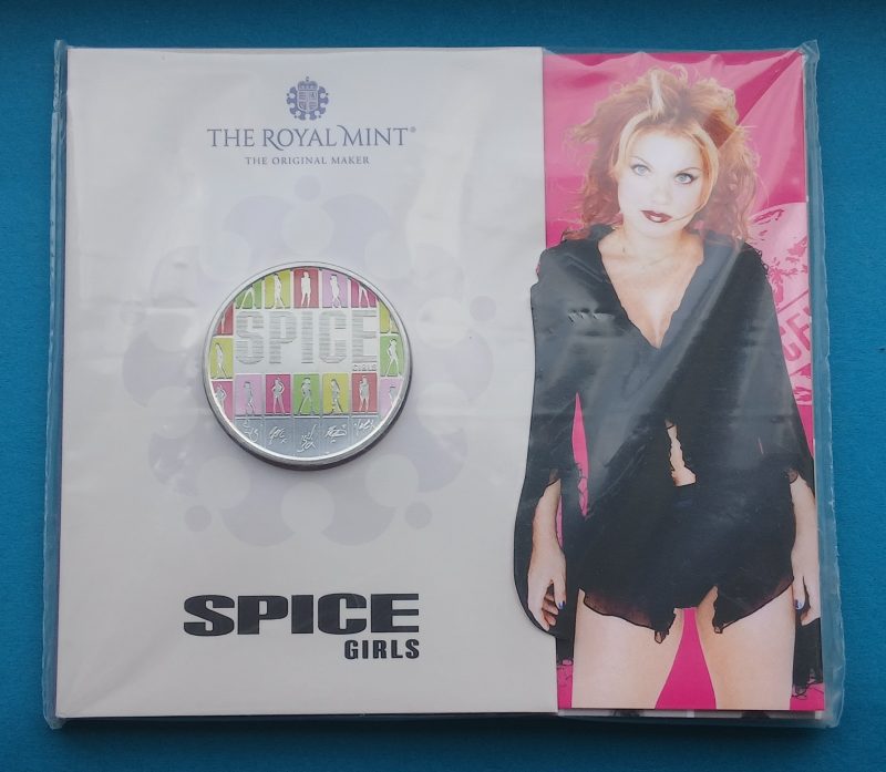 2026 £5 Coin  Ginger Spice Colour coin in Mint sealed display card (#643)